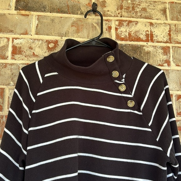 J. Crew Striped Asymmetrical Neck Raglan Sweater - Picture 11 of 11